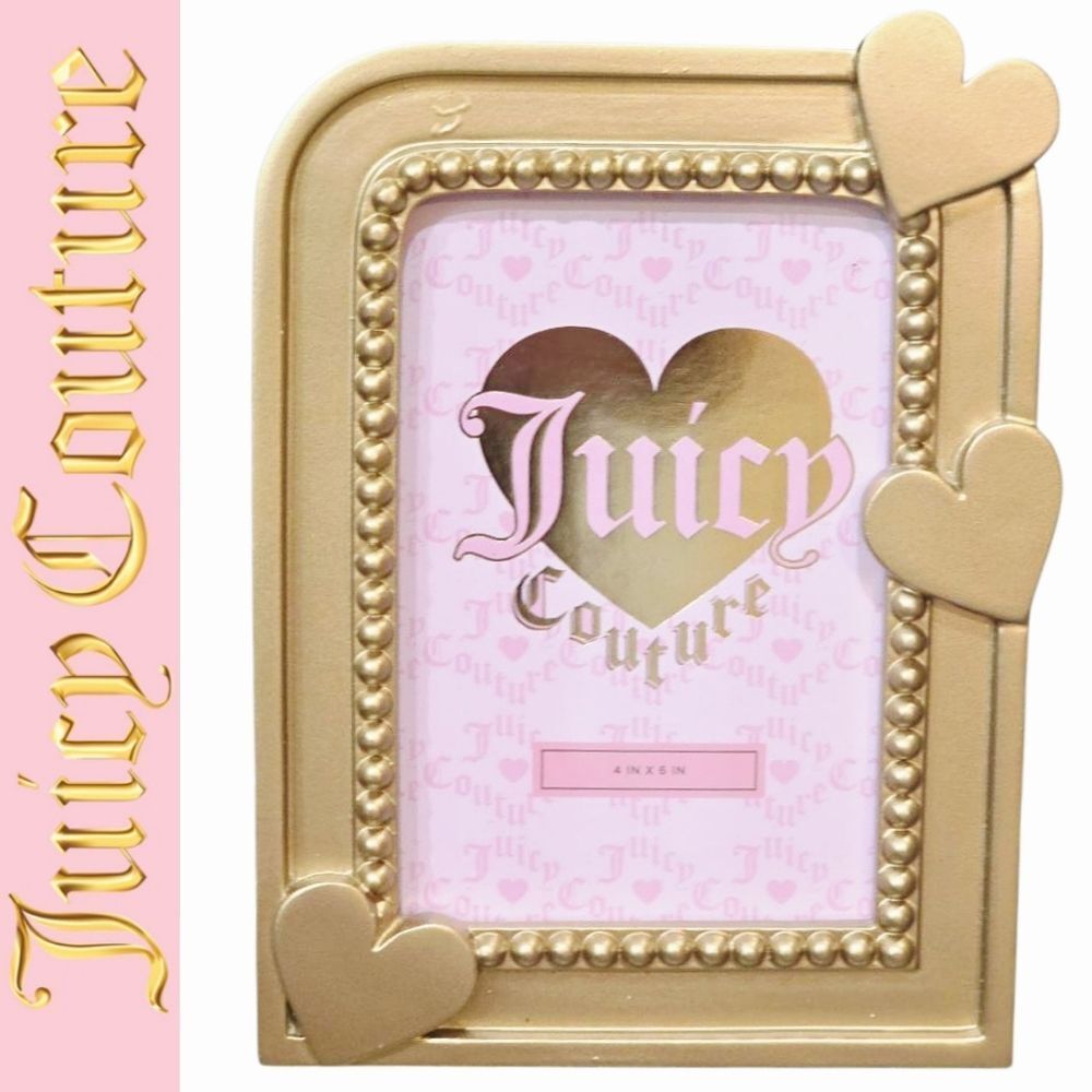 Juicy Couture Home Heart-Embellished Frame-Gold